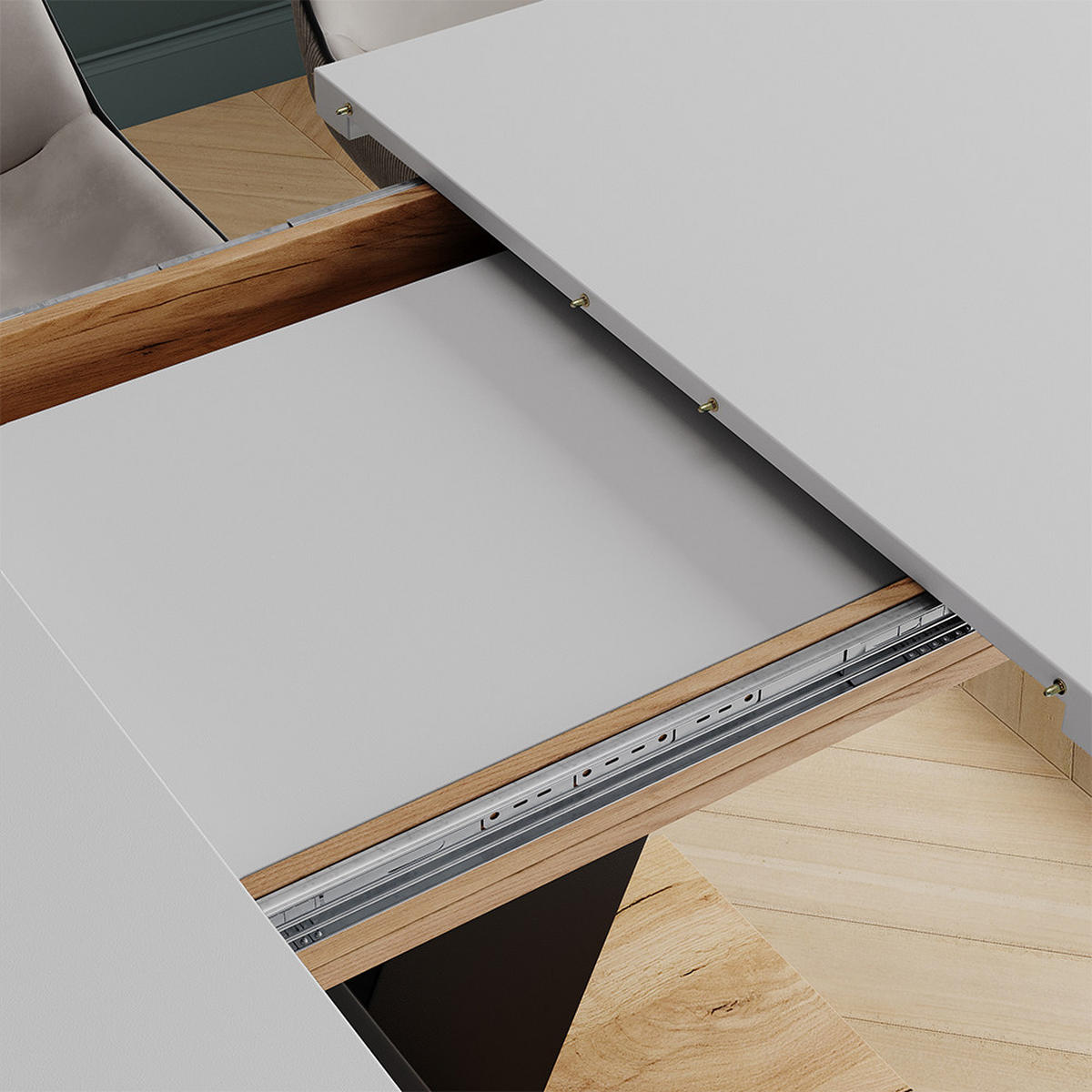 JÍDELNÍ STŮL Fenaro Bílý/zlatý dub - bílá/medově dubová, kompozitní dřevo (80/120/77.4cm) - Vicco