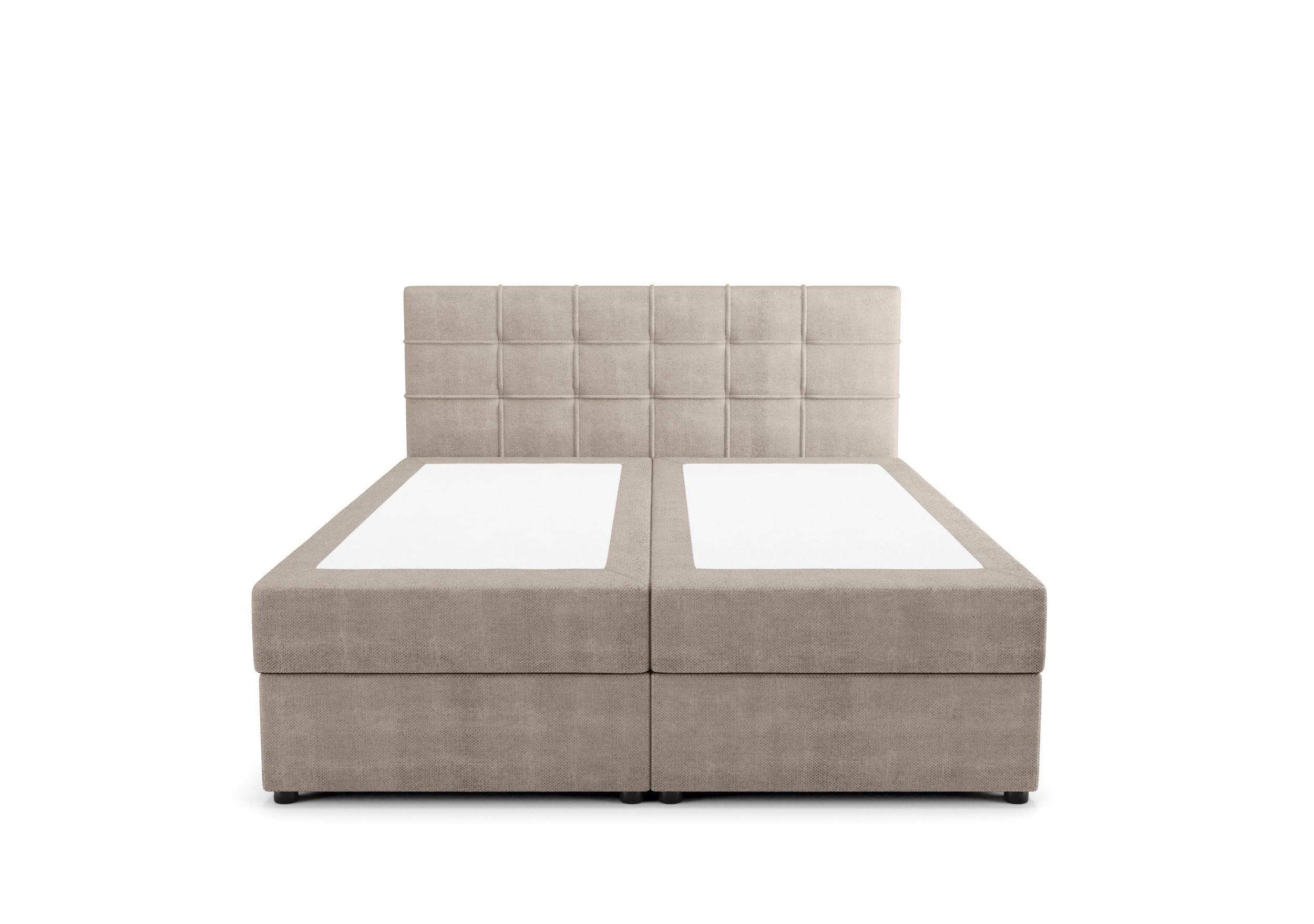 BOXBETT KIDA mit Matratze H3, Bonell und Topper 140x200 Curio 11 - Graubraun, Textil (140/200cm) - Bedante
