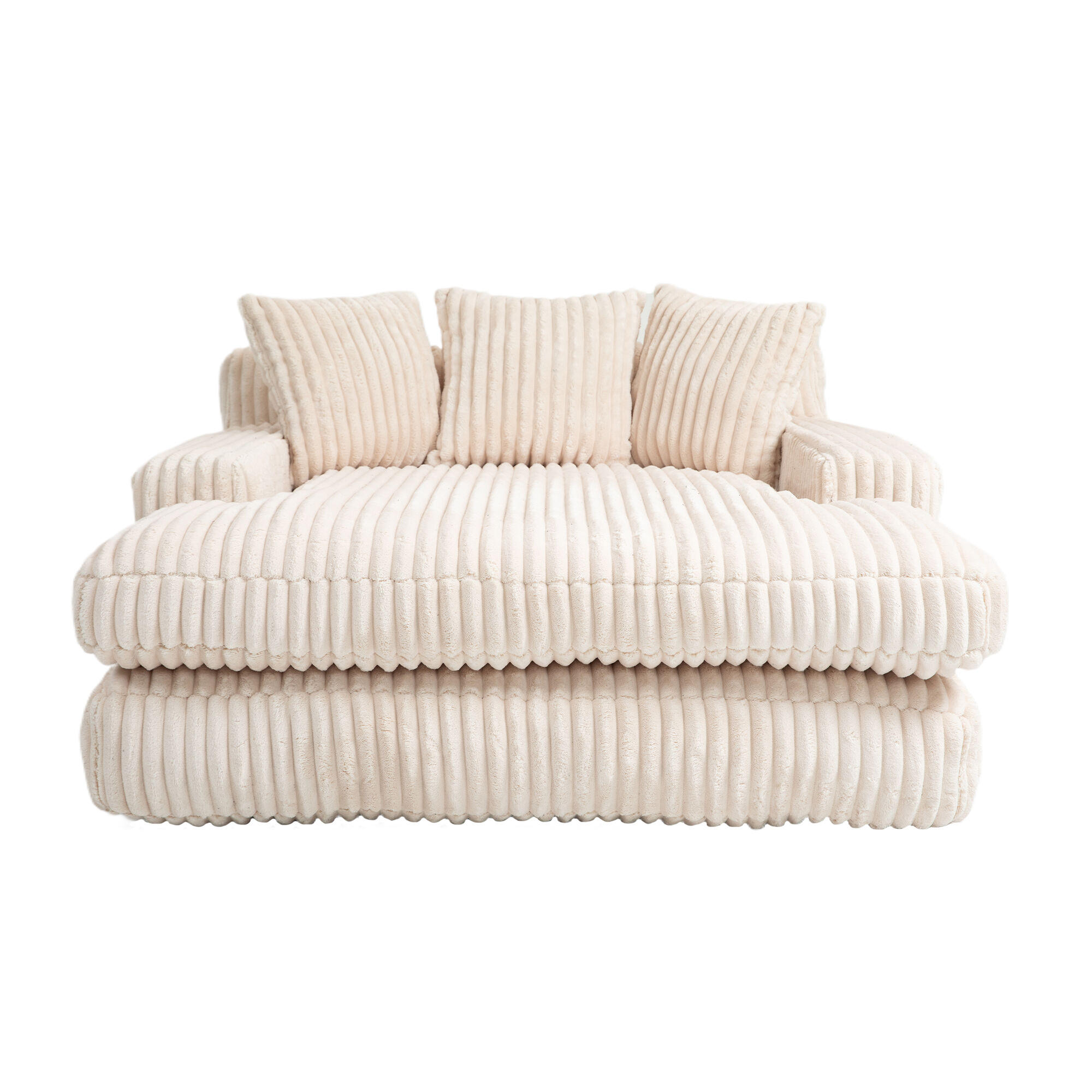 SOFABETT 125/155/63 cm Beige - Beige, Textil (125/63/155cm)