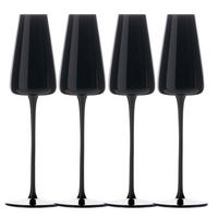 CHAMPAGNERGLÄSER 220 ml (4er-Set) - Schwarz, Glas (0.2L) - Intirilife
