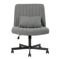 BÜROSTUHL höhenverstellbar mit Rollen Stoff Dark Grey - Dunkelgrau, Kunststoff (25.2/33/21.5cm) - Meubliv