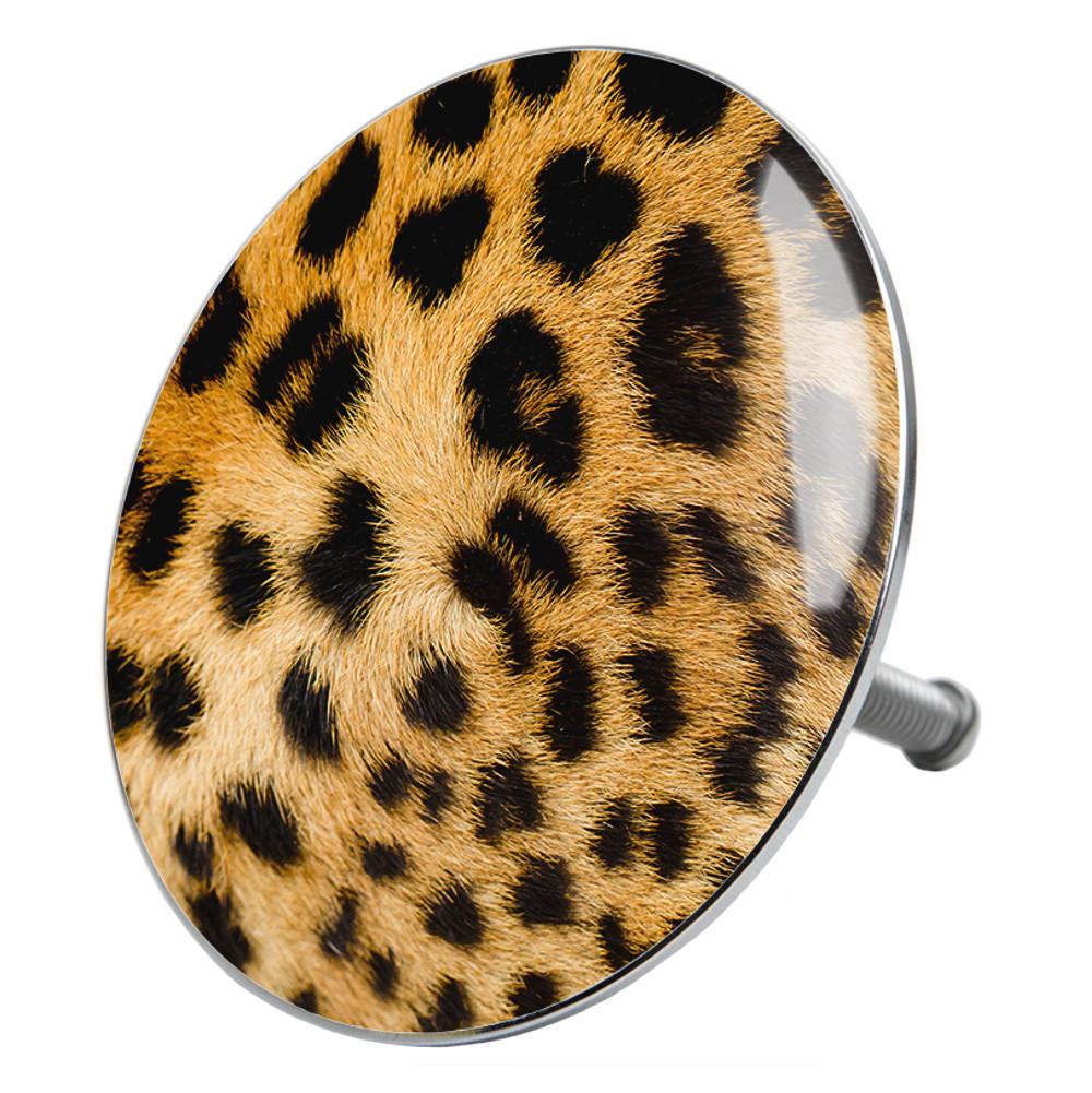 BADEWANNENSTÖPSEL Leopardenfell - Braun, Metall (8/10/10cm) - Sanilo
