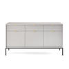 SIDEBOARD Vellore Grau 154 cm - Goldfarben/Schwarz, Holzwerkstoff/Metall (154/83/39cm) - Selsey