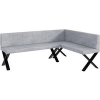 ECKBANK PETER_X - Hellgrau, Textil (142/196cm) - Meblini