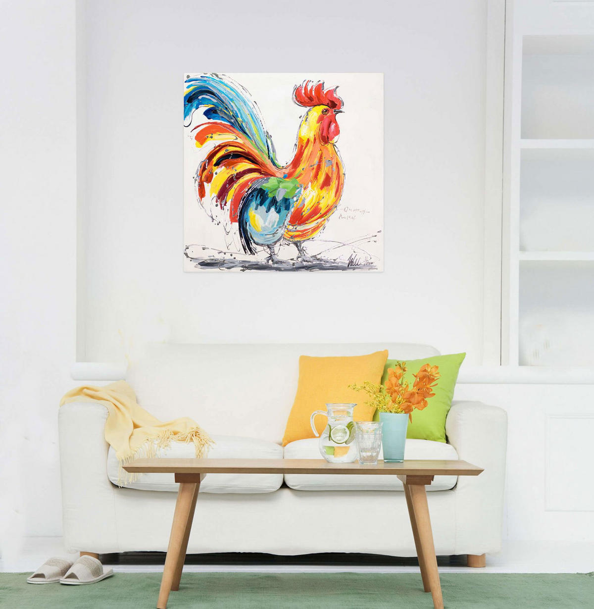 ACRYLBILD HANDGEMALT 80/80 cm - Multicolor, Holz/Textil (80/80cm) - KUNSTLOFT