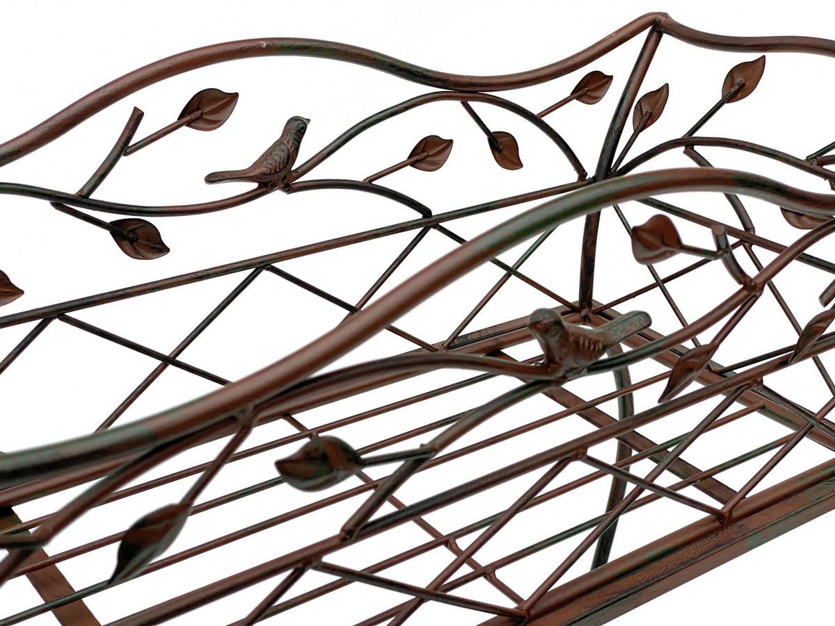 BLUMENSTÄNDER mit Korb Braun Metall 66 cm 93980 S - Braun, Metall (58/66/23cm) - DanDiBo