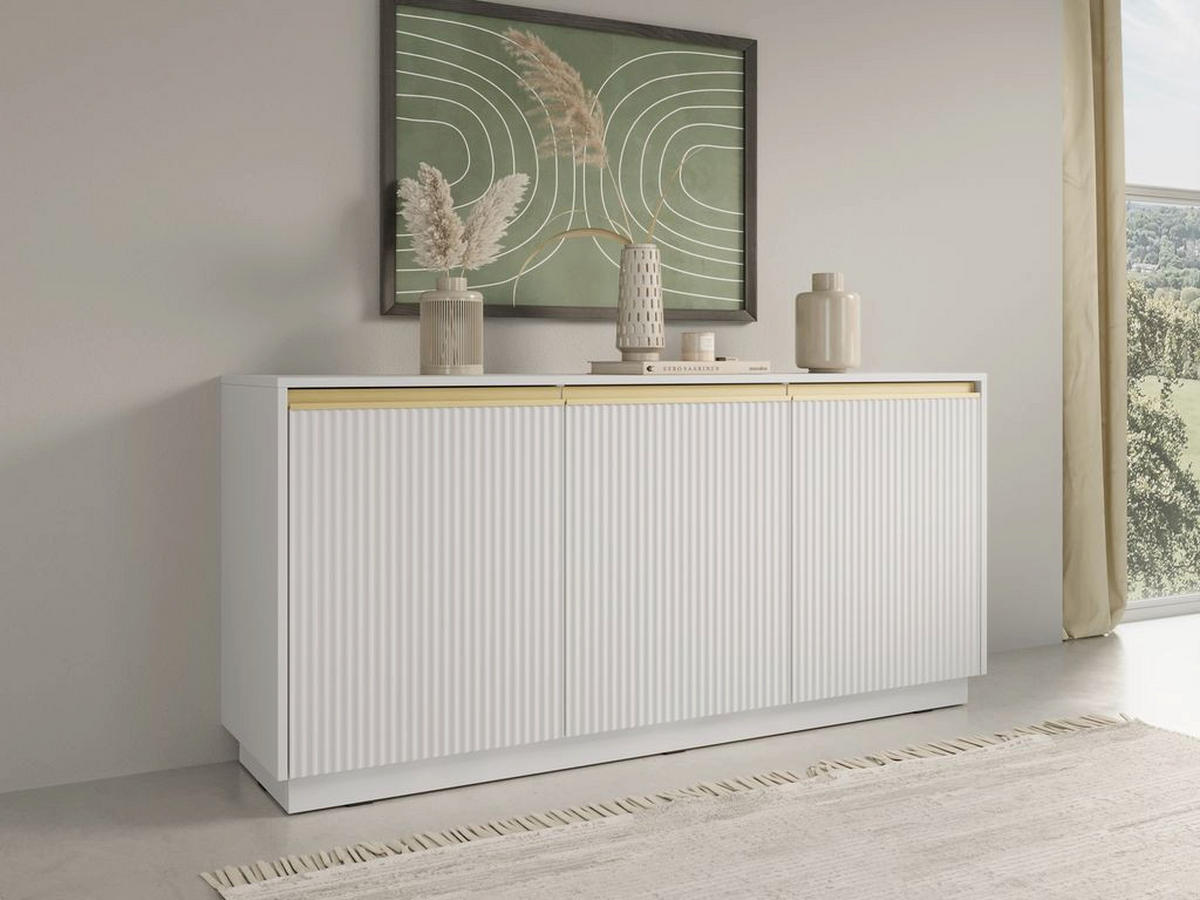 KOMMODE – 153 cm – Royal – Weiß - Weiß, Holzwerkstoff (153.4/71.6/39cm) - hi-markt