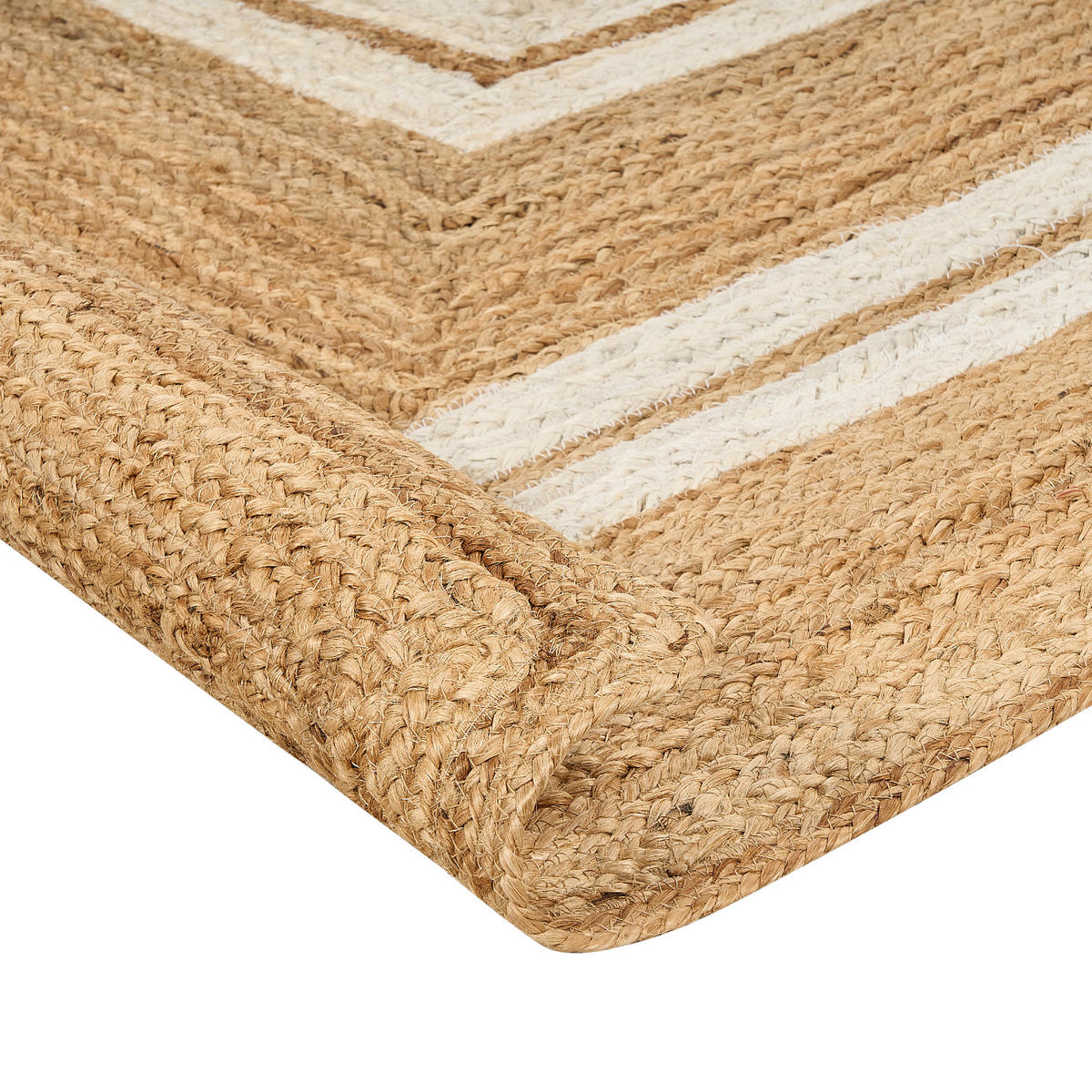 TEPPICH geflochten Beige 200/300 cm Elmali - Beige, Naturmaterialen (200/300cm) - Beliani