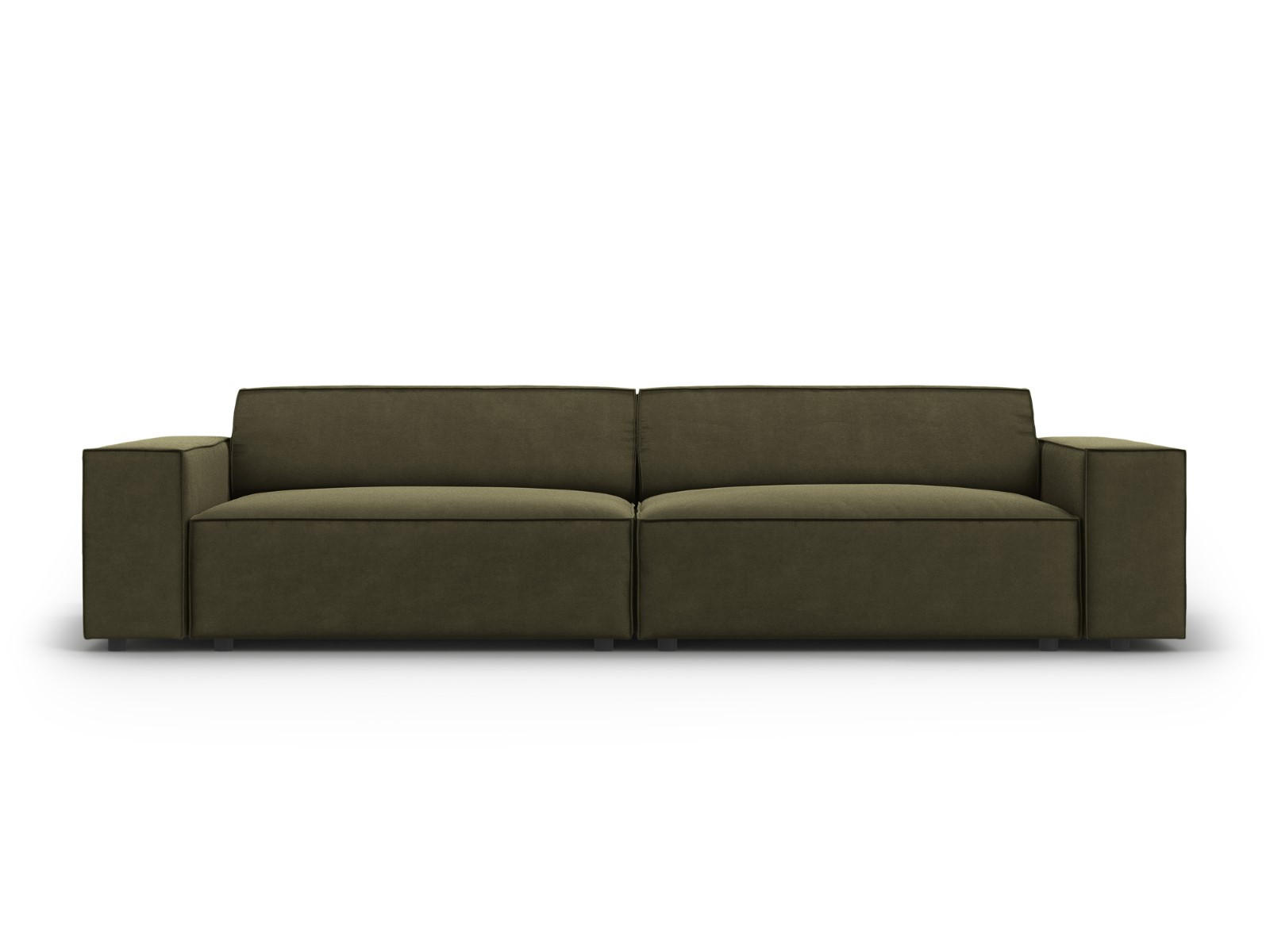 SOFA Jodie aus Samt grün 3 Sitzplätze - Grün, Textil (102/70/204cm) - Micadoni