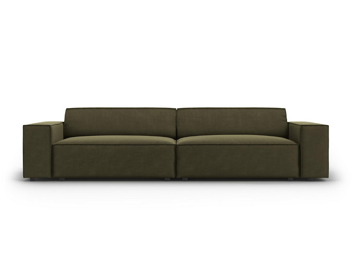 SOFA Jodie aus Samt grün 3 Sitzplätze - Grün, Textil (102/70/204cm) - Micadoni