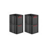 EUROBOX 4x NextGen Color 32x30x40 cm 30 Liter Griffe rot zu, Schwarz - Rot/Schwarz, Kunststoff (30/32/40cm) - PROREGAL