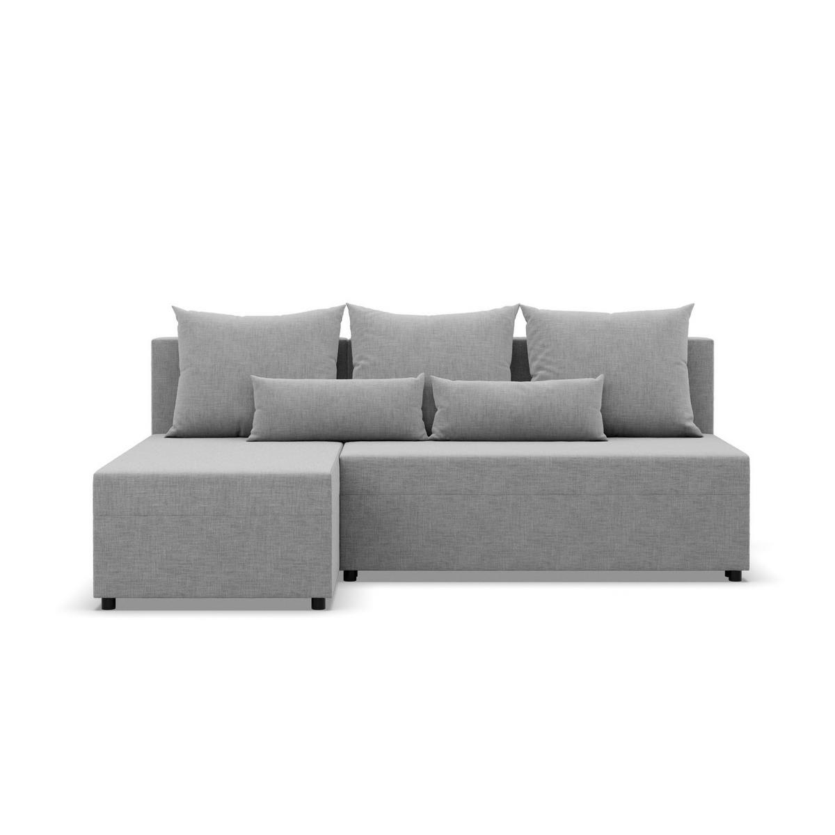 ECKSOFA MIT SCHLAFFUNKTION FERMO BONELL Grau - Grau, Textil (137/201cm) - Mebligo