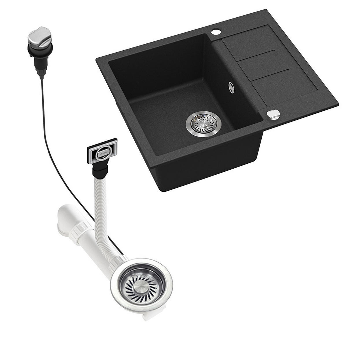 UMYVADLO Rom Černá - černá, keramika (62/20/50cm) - Bergstroem