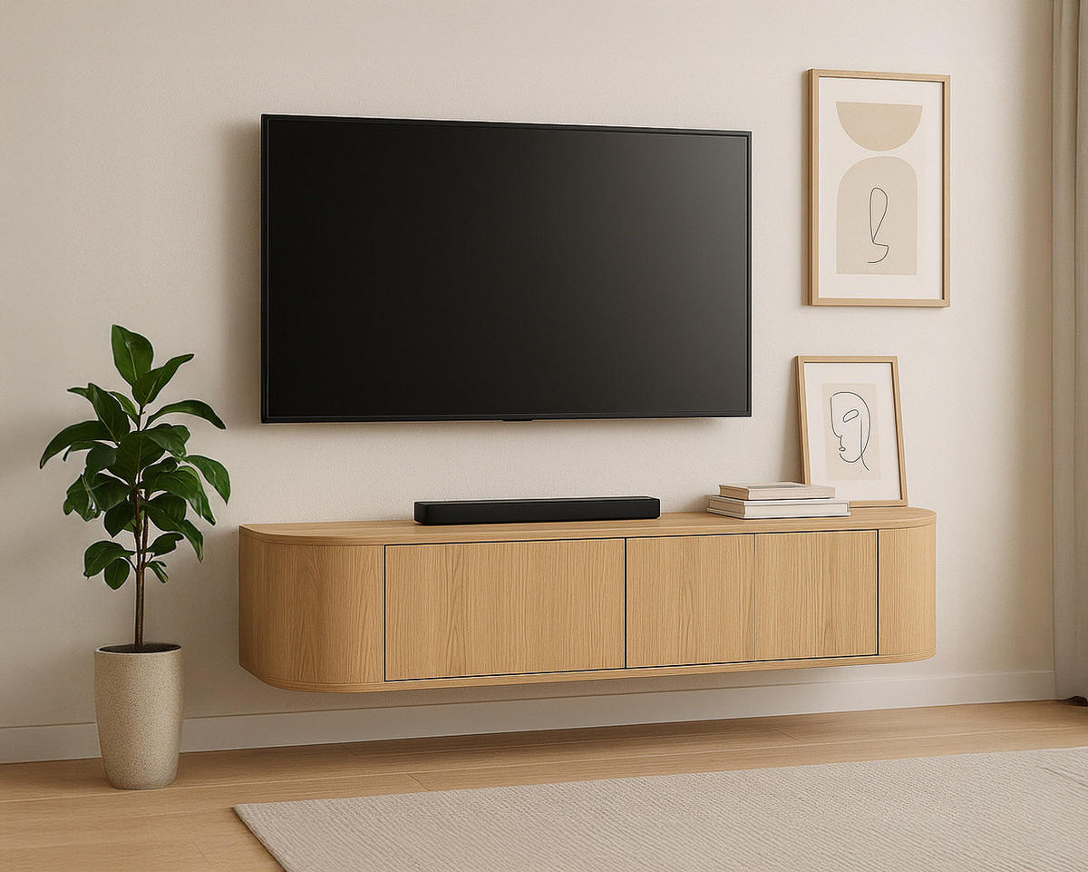 TV-MÖBEL Novero Braun 35/140/33 cm - Braun, Holz (140/33/35cm) - Livingfurn