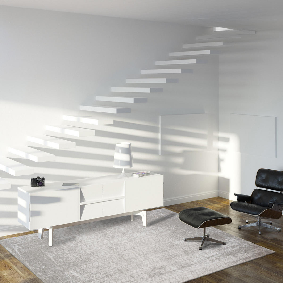 TEPPICH White Plains Mad Men 140/200 cm - Grau, Textil (140/200cm) - Louis De Poortere