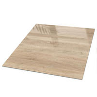 TISCHPLATTE 50x50 cm – Holzstruktur - Weiß, Glas (0.4/50/50cm) - Wallfluent