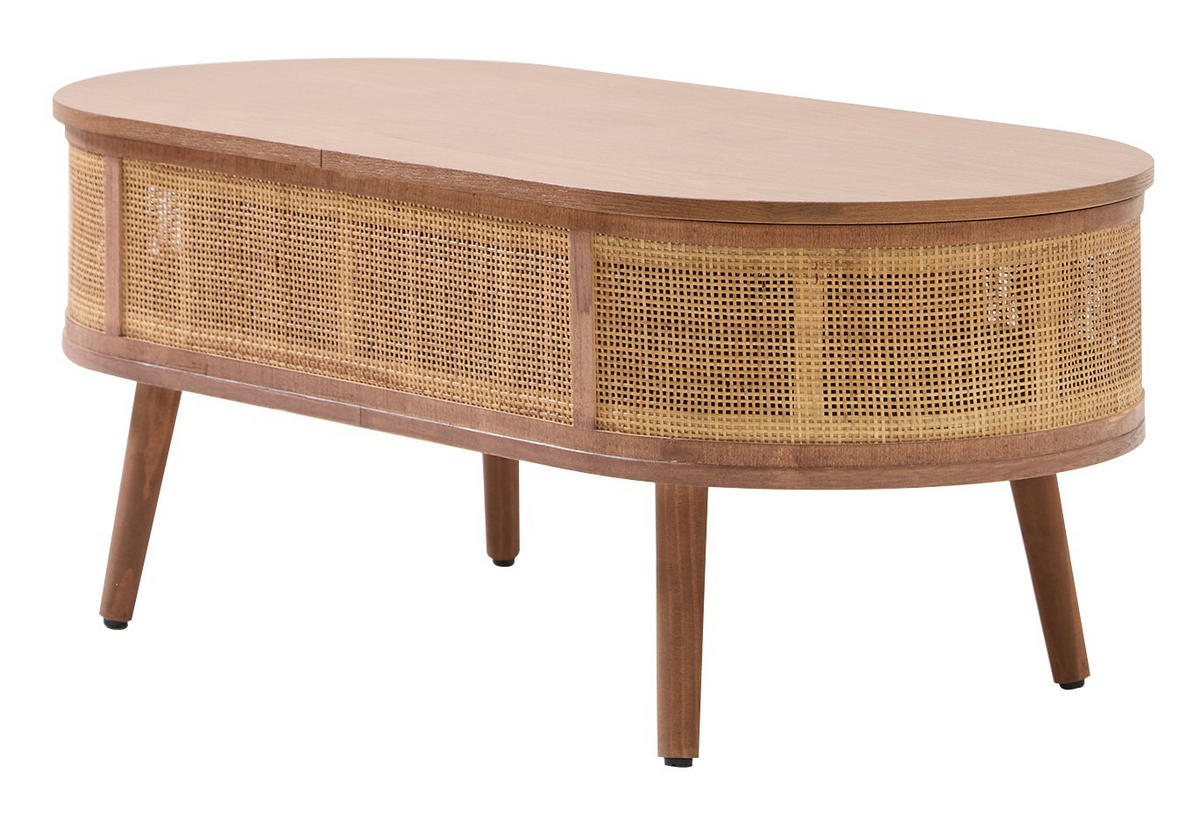 COUCHTISCH Rund Braun 100 x 48 x 41 cm - Braun, Holz (48/100/41cm) - Nordlys