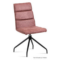 ESSZIMMERSTUHL drehbar (4er-Set) Domini 47x92x60 Schwarz/Rosewood - Dunkelrosa/Schwarz, Kunststoff (60/92/47cm) - 58aufmkessel