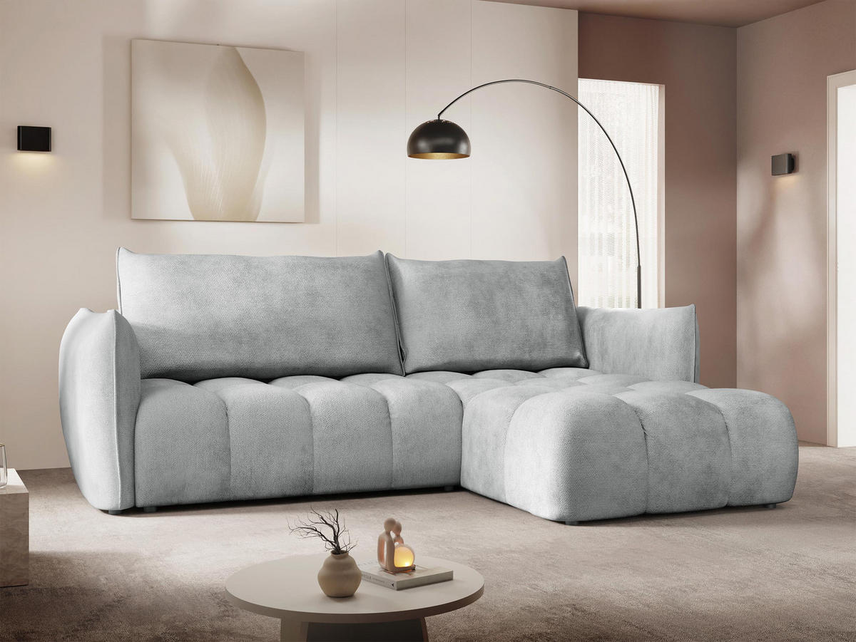 ECKSOFA Marsala, Seite: Rechts - Schwarz/Grau, Holz/Kunststoff (245/167cm) - MIRJAN24