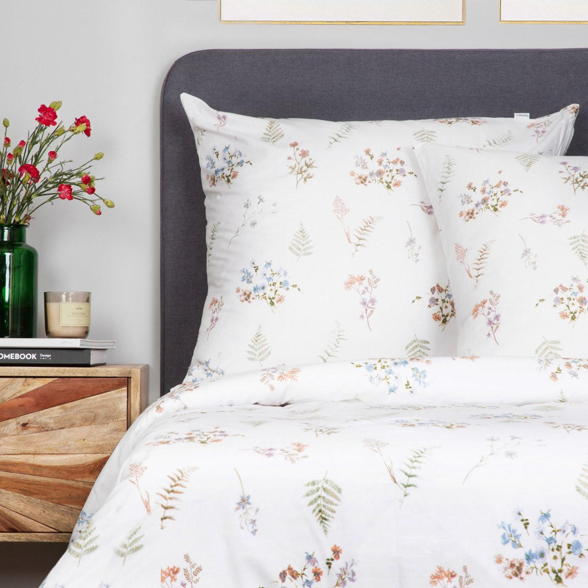 BETTWÄSCHE Fern 200/220 cm - Multicolor/Weiß, Textil (220/200cm) - Homla