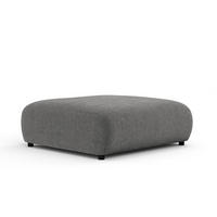 POUF L Zanzibar Grau Chenille - Schwarz/Grau, Holz/Holzwerkstoff (110/37/110cm) - Maison de Reve