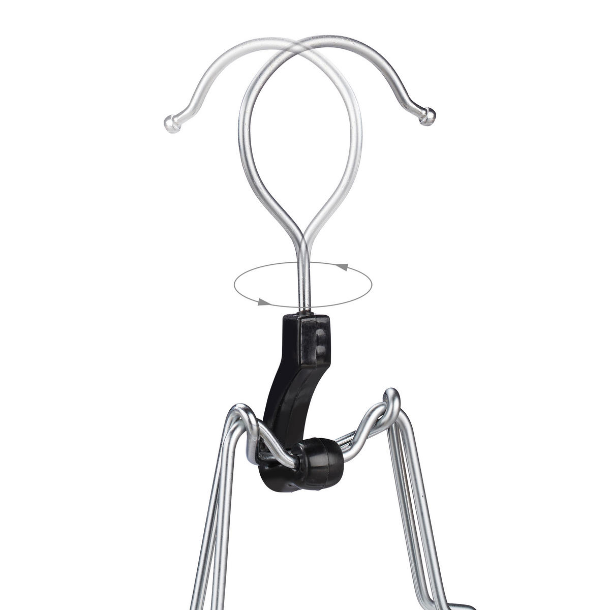 12XKLJUC za hlače - bela, kovina/tekstil (25/17/2.3cm) - Relaxdays