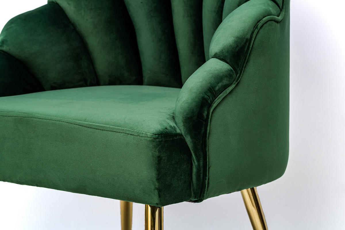 SESSEL Samt Grün - Grün, Textil (63/89/60cm) - Nordlys
