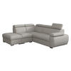 ECKSOFA Boston 2RR1P, Seite: Links PUFAP+R+1P(65)+2R - Silberfarben, Holz/Textil (260/230cm) - MIRJAN24