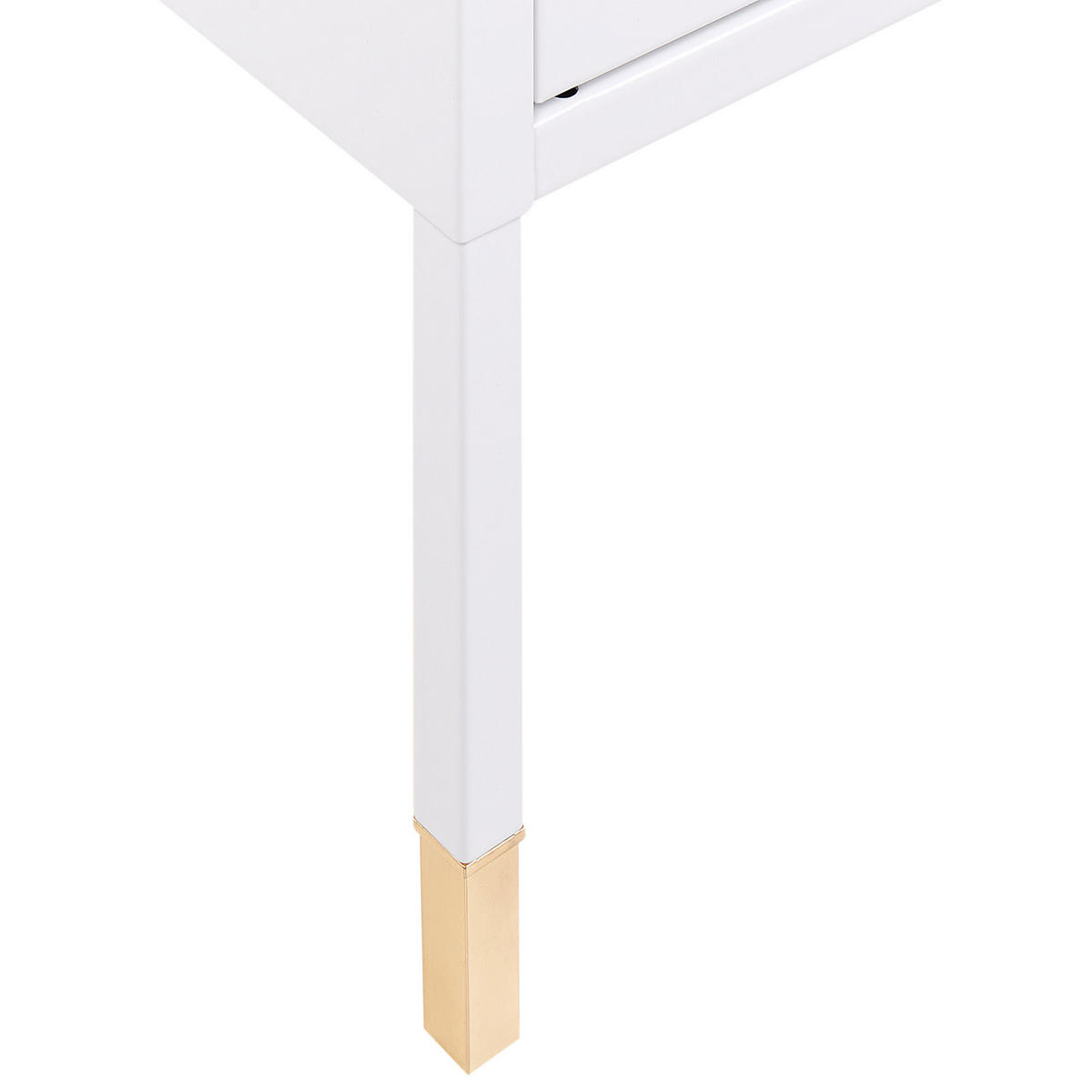 NACHTTISCH Metall weiß 45/35/51 cm Ossett - Weiß, Metall (45/51/35cm) - Beliani