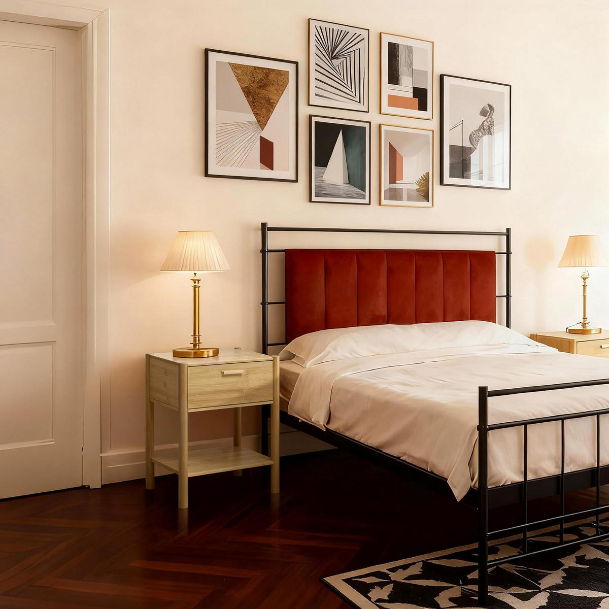 NACHTTISCH modern mit Schublade, Beistelltisch Bambus | B40 × T30 × H50 cm - Braun, Holzwerkstoff (40/50/30cm) - Hometopia