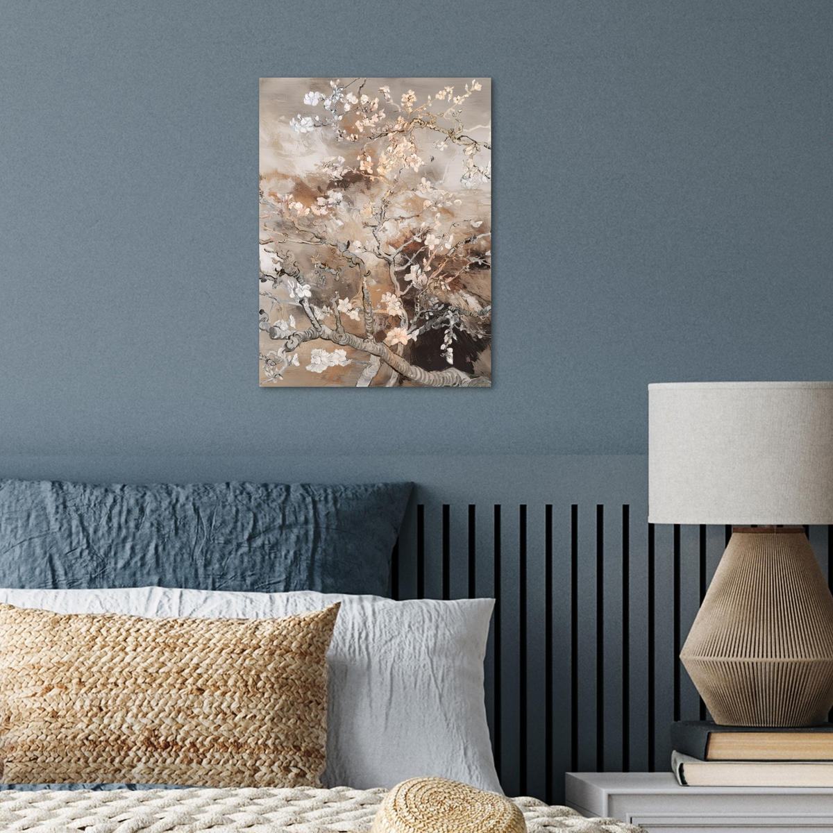 PLAKÁT Mandlový květ - Umění - Van Gogh - Béžová - Abstraktní 30x40 cm - hnědá, papír (30/40/0.1cm) - MuchoWow