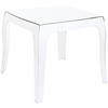 GARTENTISCH eckig 51/51/43 cm Kunststoff transparent - Transparent, Kunststoff (51/51/43cm) - CLP
