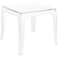 GARTENTISCH eckig 51/51/43 cm Kunststoff transparent - Transparent, Kunststoff (51/51/43cm) - CLP