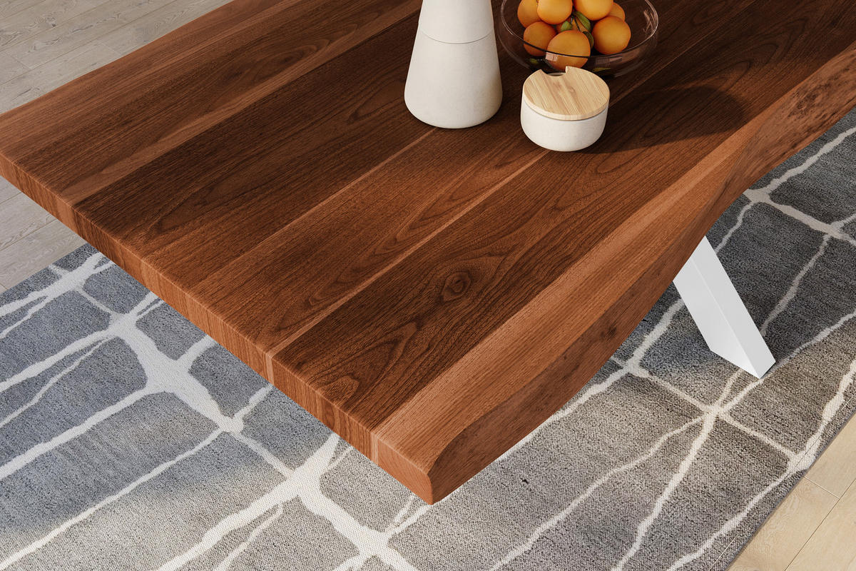 ESSTISCH TITAN - Braun/Weiß, Holz (110/220/79cm) - SAM