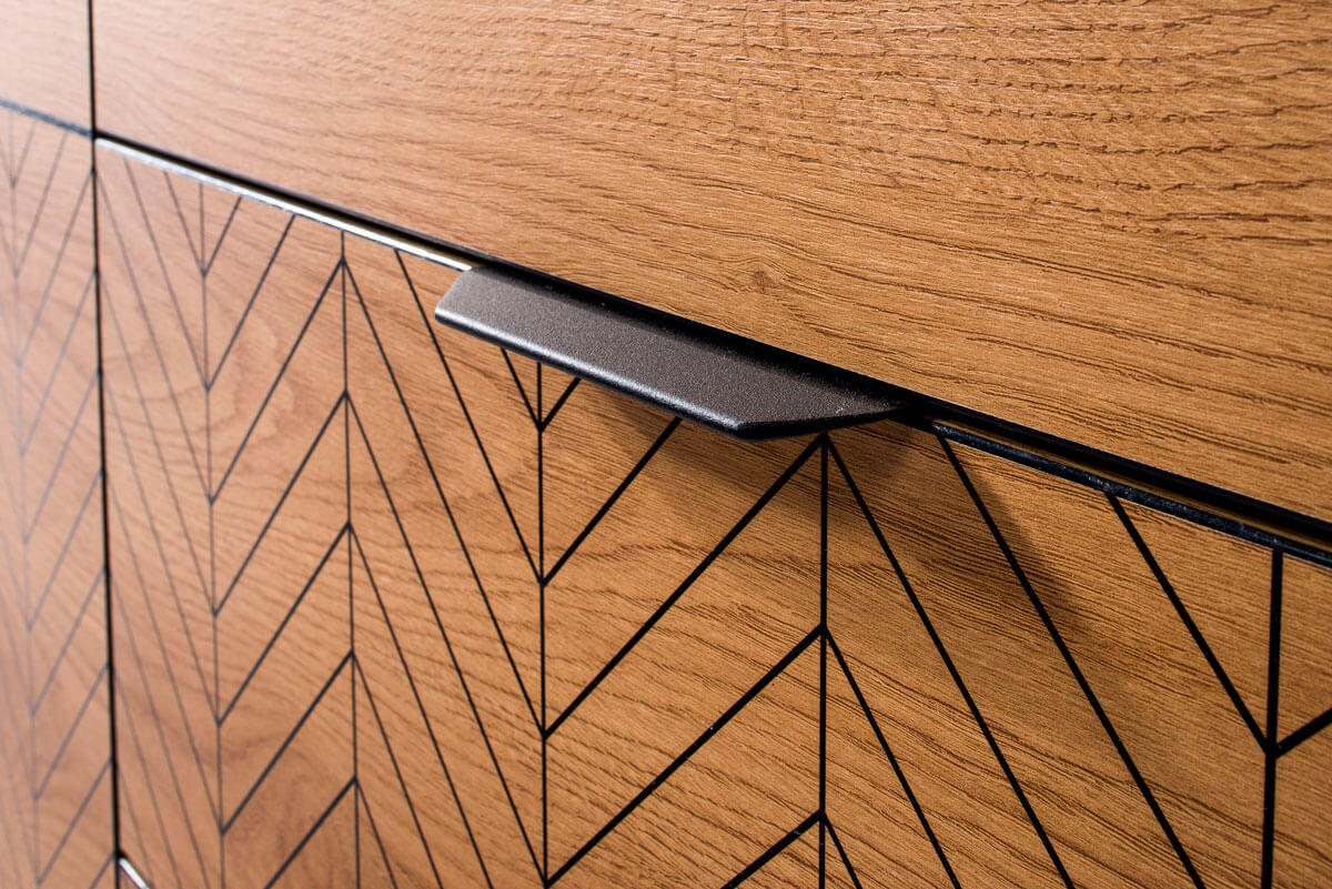 KOMMODE Fonti F-3 Karamell-Eiche - Eichefarben, Holzwerkstoff (158/90/40.6cm)