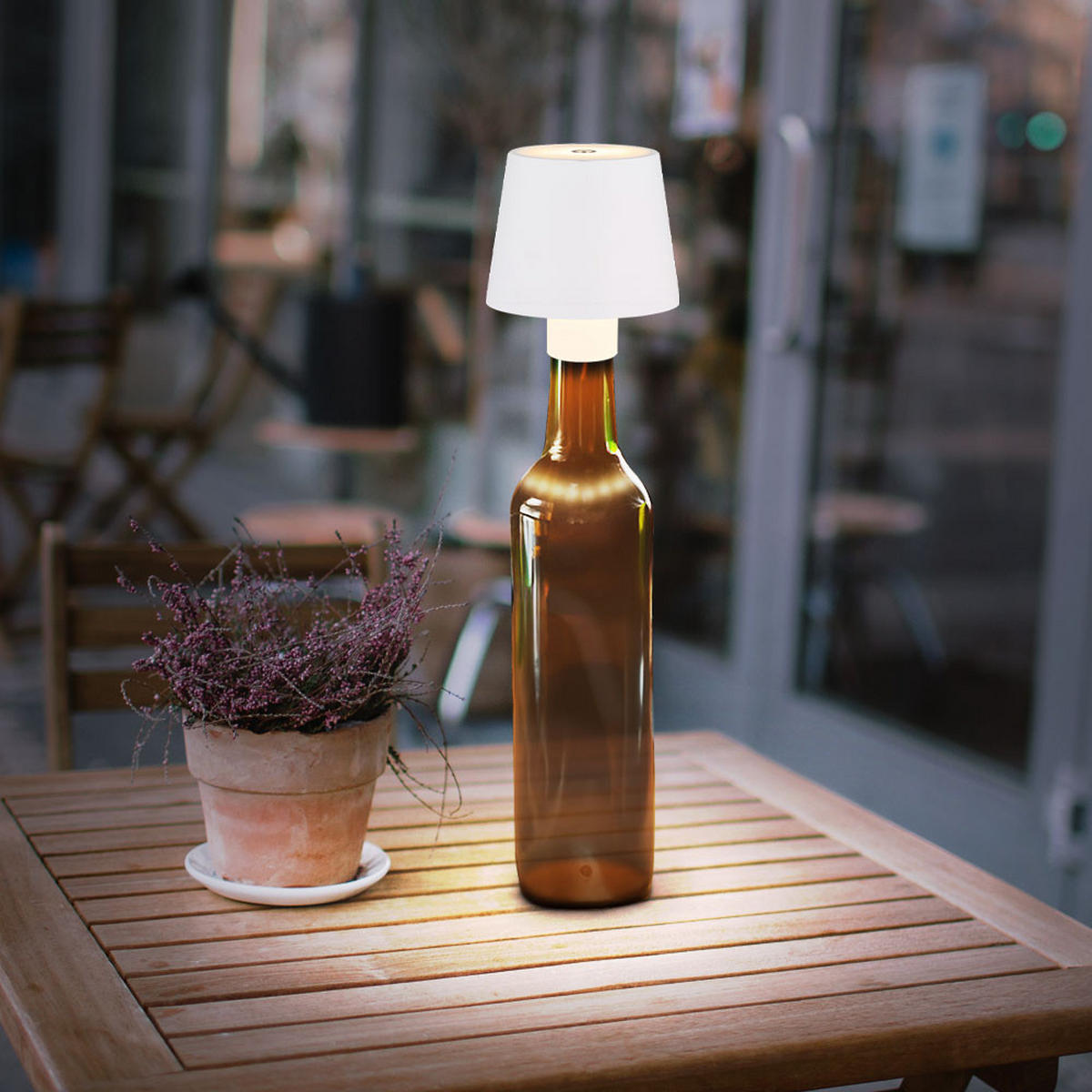 LED TISCHLEUCHTE Vannie Weiß - Weiß, Kunststoff (10.6/10.6/13cm) - Globo Lighting