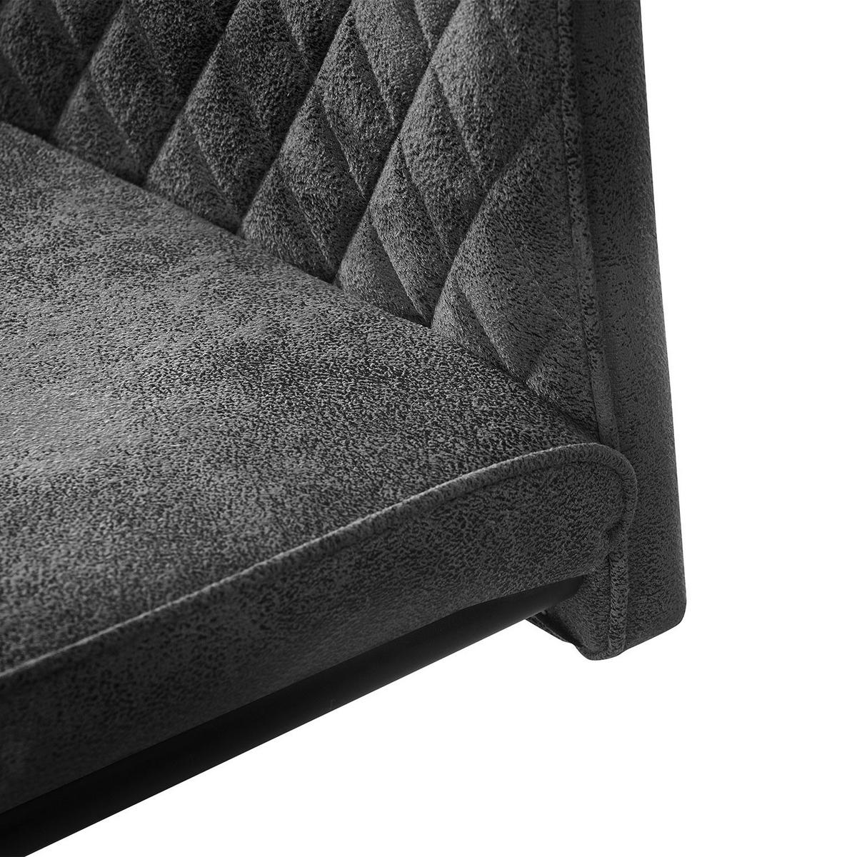 SCHWINGSTUHL THEO Anthrazit 4 Stück - Anthrazit, Textil/Metall (44/98/58cm) - B&D Home