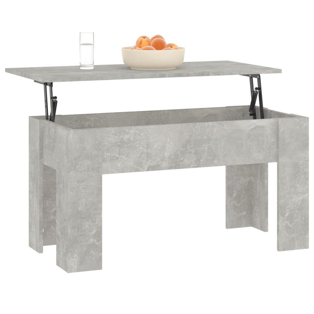 COUCHTISCH Betongrau 101x49x52 cm Holzwerkstoff - Grau, Holzwerkstoff (101/49/52cm) - furnicato