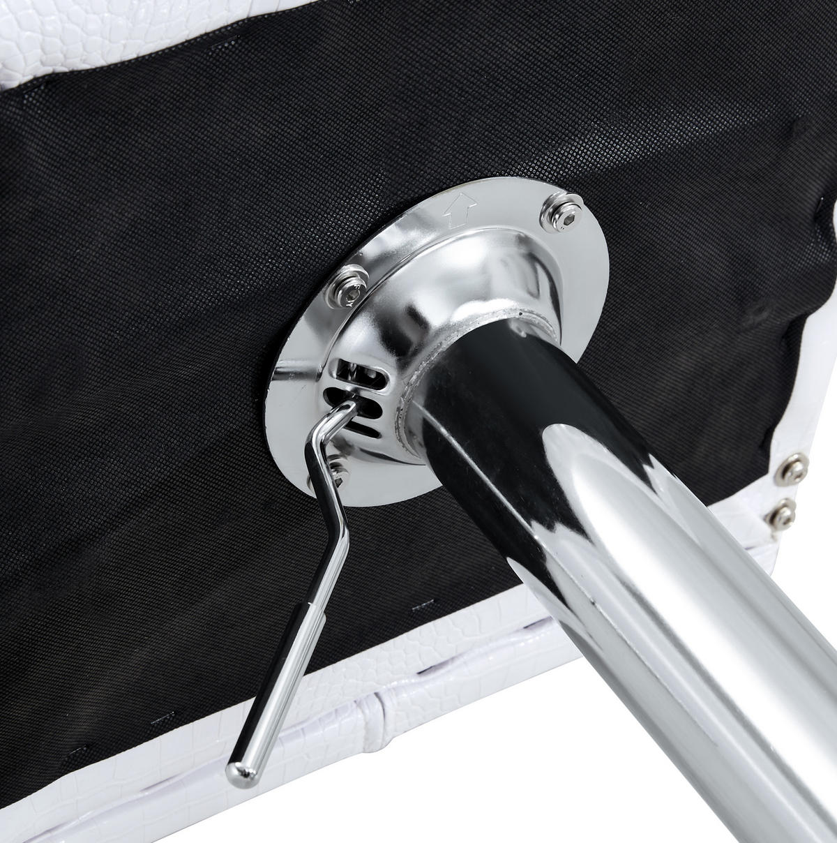 ESSZIMMERSTUHL 2er-Set mit Kristallknopf PVC White - Weiß, Metall (42/125/55.3cm) - Meubliv