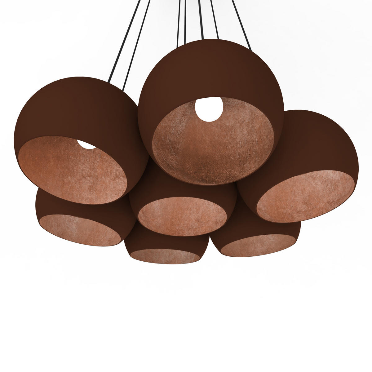 HÄNGELEUCHTE - Braun, Metall (25/25/20cm) - Lumicom