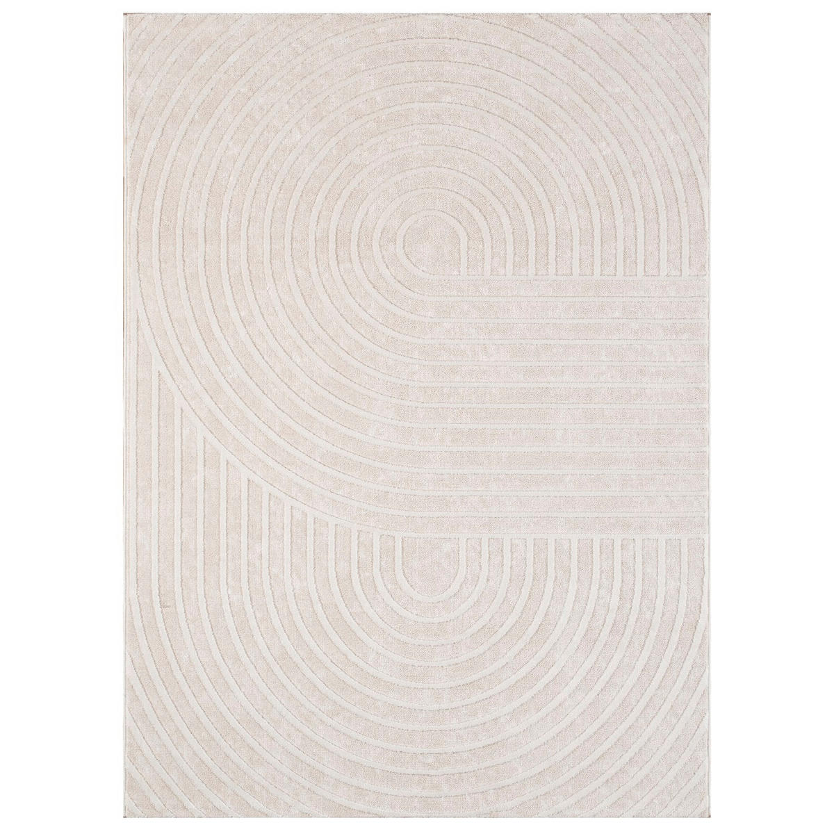 FLACHWEBETEPPICH Boho Creme 120 x 160 cm - Creme, Kunststoff (120/160cm) - TT Home