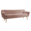 SOFA Skand 3 - Naturfarben/Rosa, Holz/Textil (180/75/74cm) - MIRJAN24