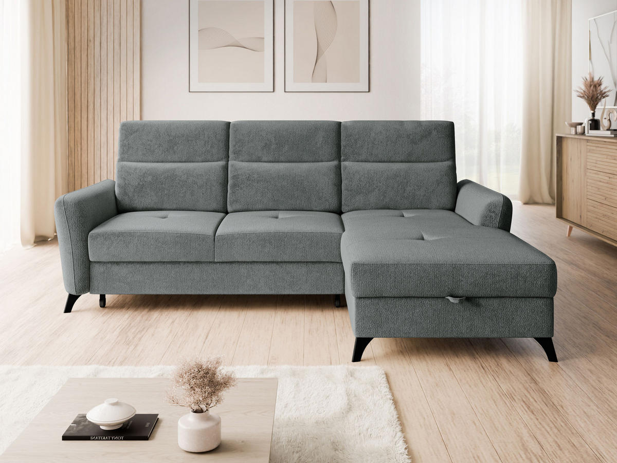 COLTAR Talia, Dreapta 2R-LC - grafit/negru, material plastic/material textil (167/238cm) - MIRJAN24
