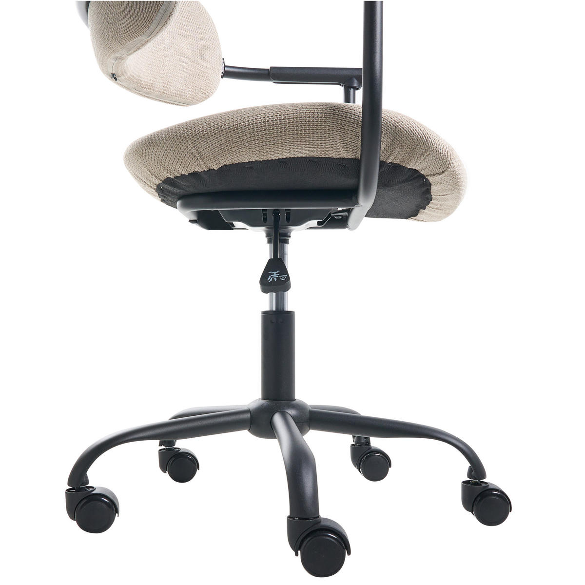 SCHREIBTISCHSTUHL Stoff Beige Vyra - Beige, Textil (57/75/57cm) - Beliani