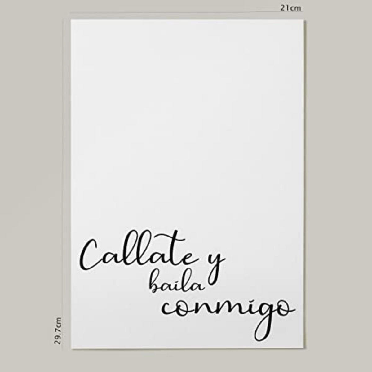 POSTER Set mit 4 Tanzen TypografieStil A4 Rahmenlos - Klar, Papier (29.7/3cm) - Nacnic