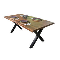 ESSTISCH CALI - Schwarz/Braun, Holz/Metall (100/200/77cm) - SAM