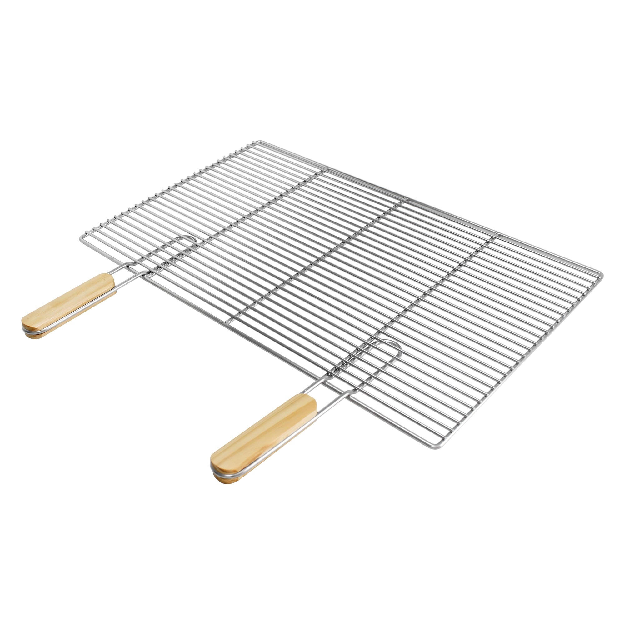 ECD-Germany GRILOVACÍ ROŠT 67 x 40 cm, obdélníkový, z nerezové oceli, s odnímatelnými držadly