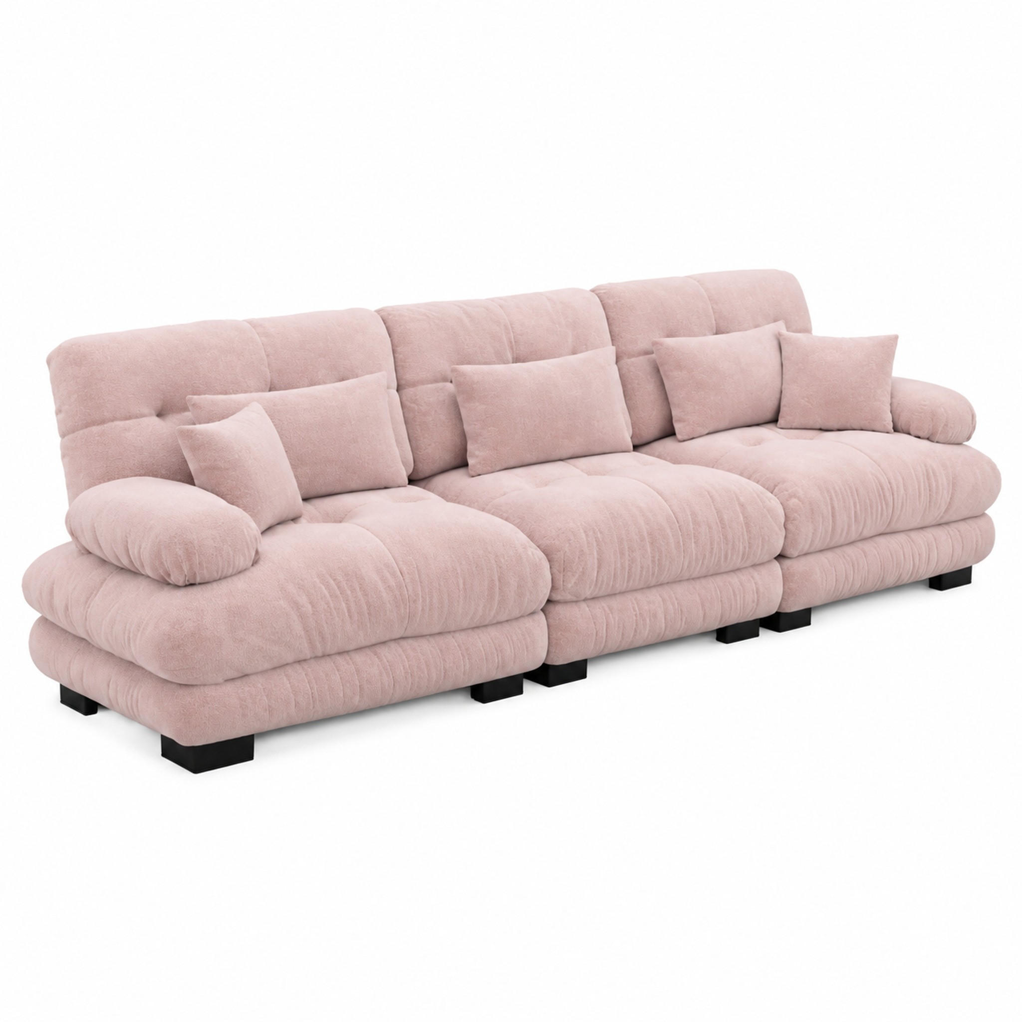 Meubliv Sofa Pink 77x81x313 cm