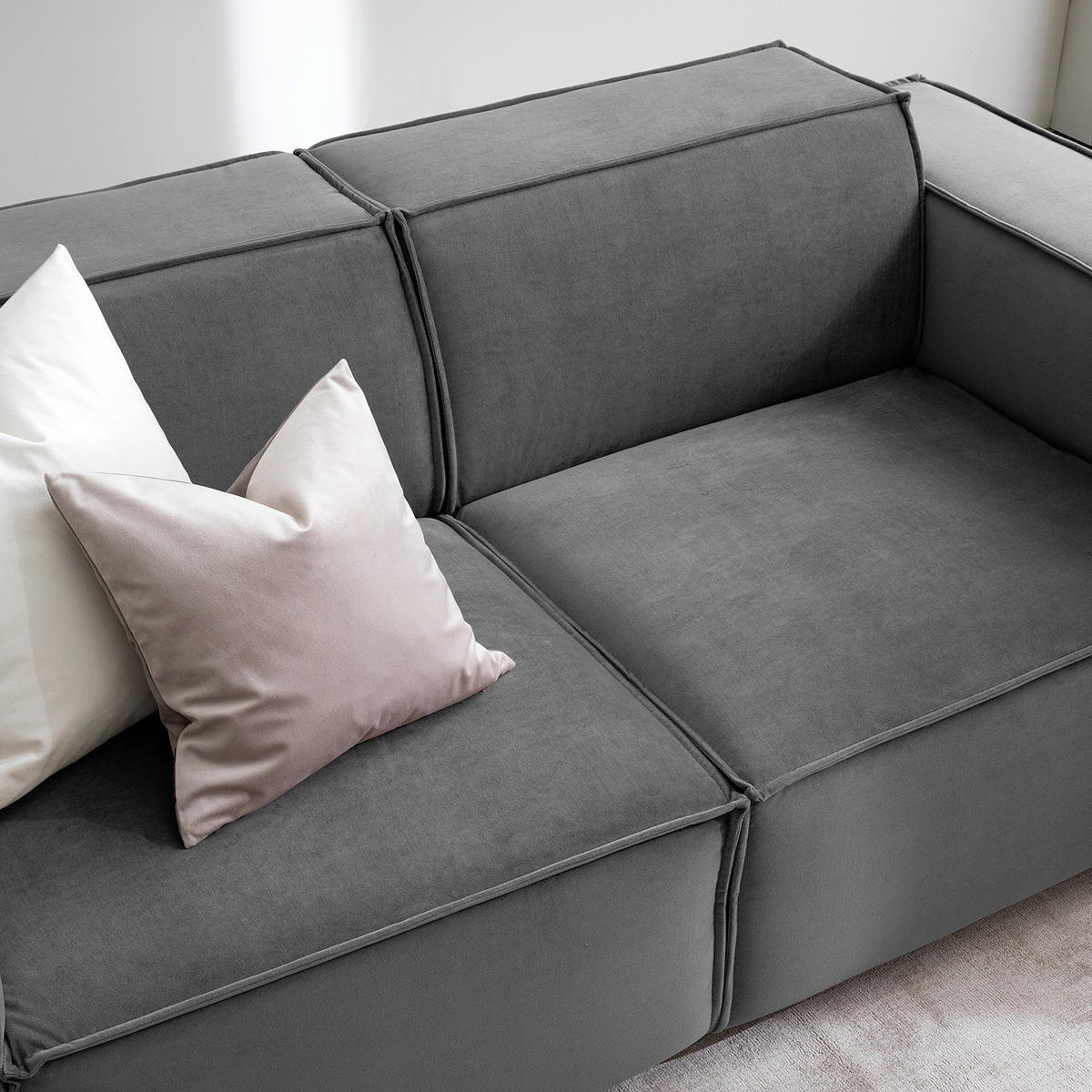 2-SITZER SOFA - Grau, Textil (189/70/96cm) - home24