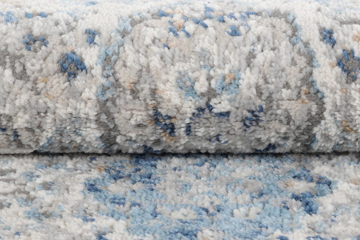 TEPPICHLÄUFER VALLEY hellblau vintage 120/200 cm - Hellblau, Textil (120/200cm) - Tapiso